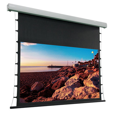 Intelligent aluminum alloy 4H/UHD home electric projector screen with IR/RF remote control